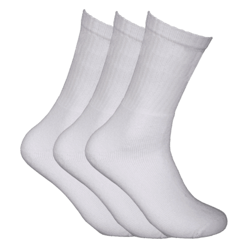 sportsocka barn vit 3-pack